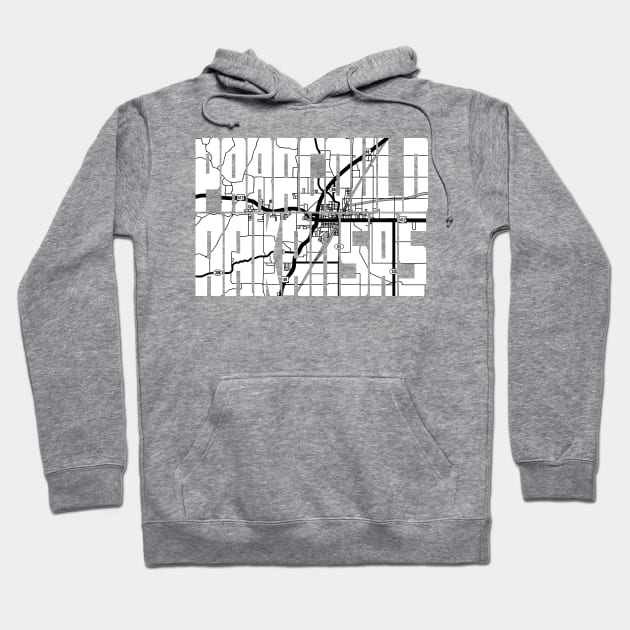 Paragould Arkansas Map Hoodie by rt-shirts